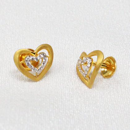 Girls simple & unique gold studs earrings beautiful collection 2023 -  YouTube